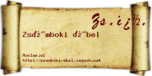 Zsámboki Ábel névjegykártya