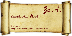 Zsámboki Ábel névjegykártya